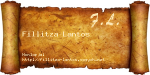 Fillitza Lantos névjegykártya
